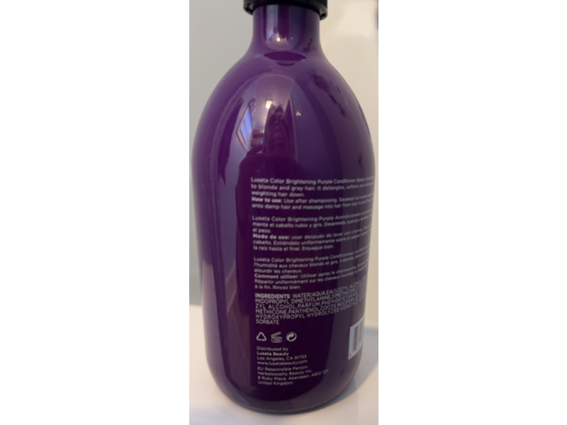 Luseta Color Brightening Purple Conditioner, 16.9 fl oz/500 mL