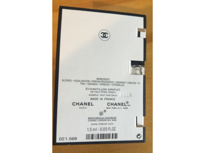 Chanel Paris Eau De Cologne, 0.05 fl oz/1.5 mL