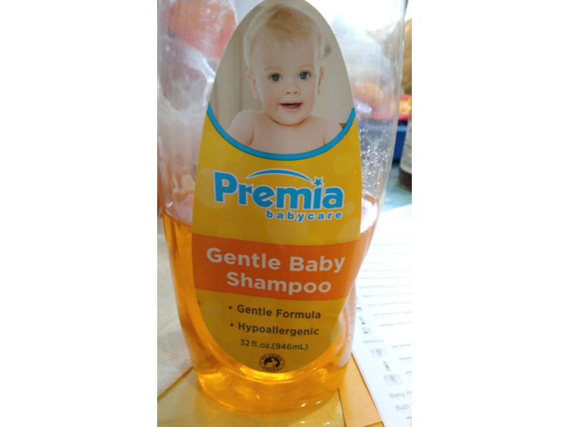 Premia BabyCare Gentle Baby Shampoo, Gentle Formula Hypoallergenic, 32 fl oz/946 mL
