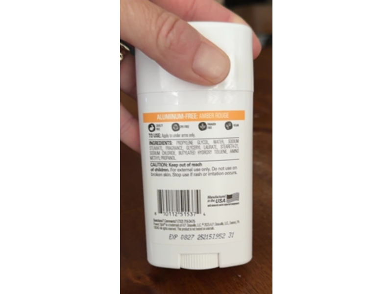 Power Stick Deodorant, Amber Rogue, 2.25 oz/64 g, Pack Of 2