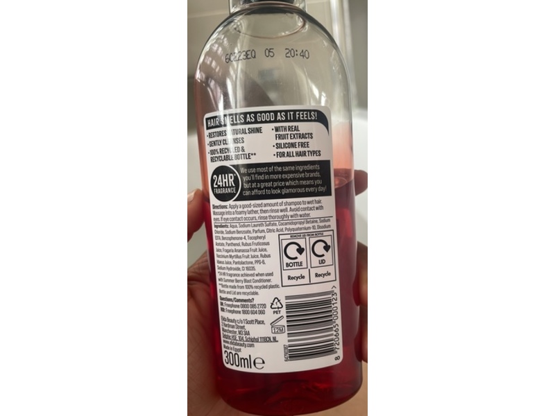 Alberto Balsam Shampoo, Summer Berry Blast, 300 mL