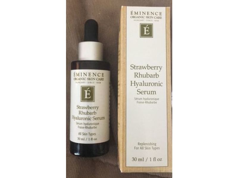 Eminence Organic Skin Care Strawberry Rhubarb Hyaluronic Serum, 1 fl oz/30 ml