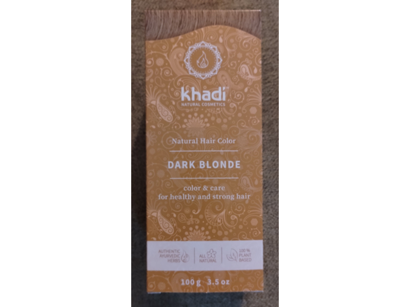 Khadi Natural Hair Color, Dark Blonde, 3.5 oz/100 g