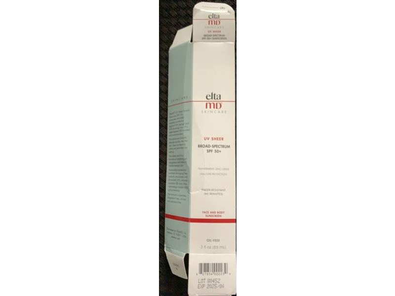 EltaMD UV Sheer Face & Body Sunscreen, SPF 50+, 3 fl oz/85 mL