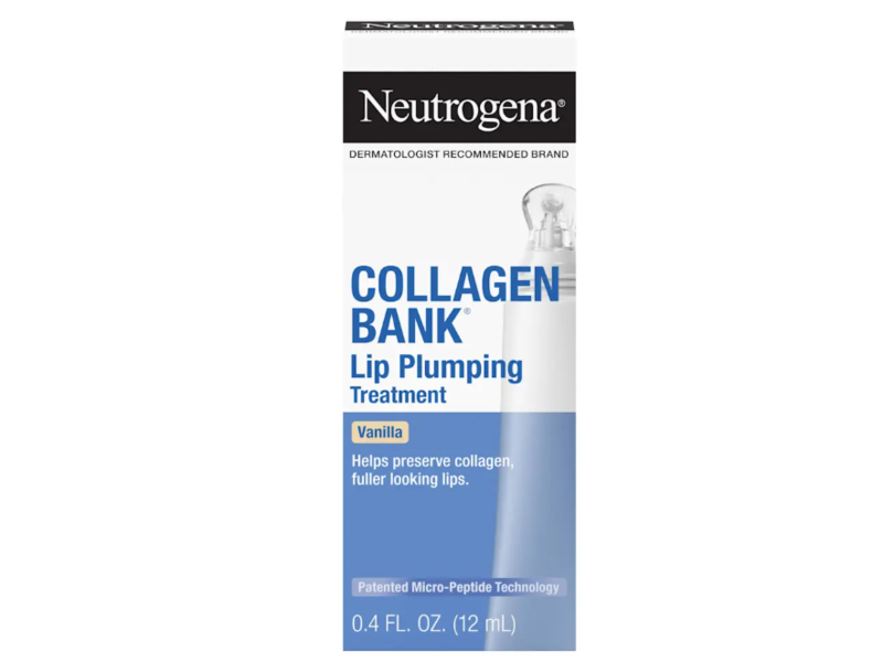 Neutrogena Collagen Bank Lip Plumping Treatment, Vanilla, 0.4 fl oz/12 mL