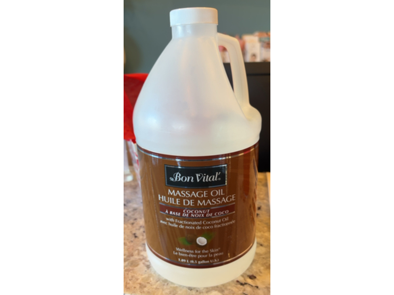 Bon Vital Massage Oil, Coconut, 1.89 L