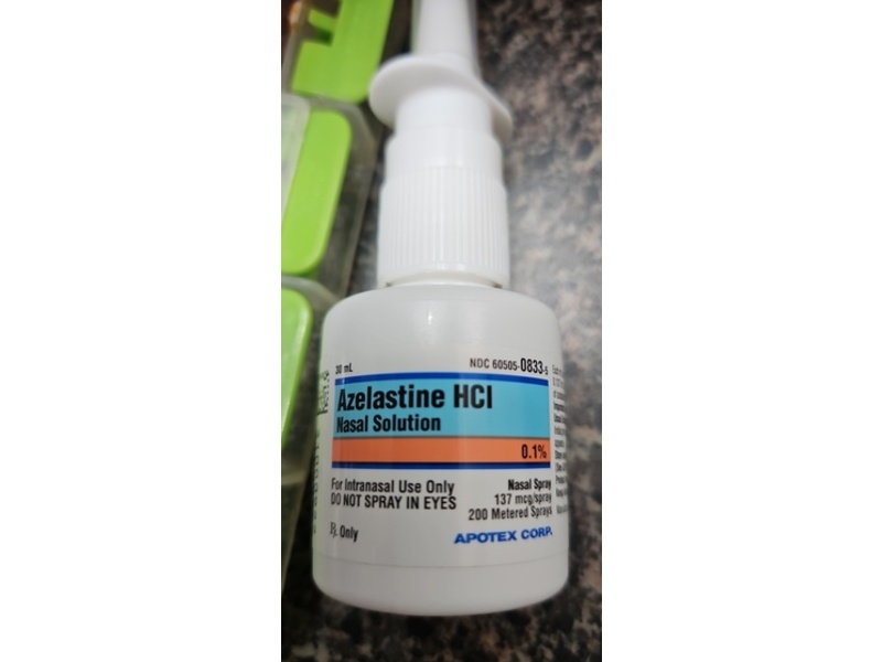Azelastine HCI Nasal Solution 0.1%, 30 mL, Appotex (Rx)