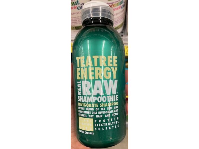 Real Raw Invigorate Shampoo, Tea Tree Energy, 12 fl oz/355 mL