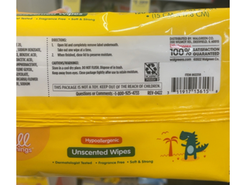 Walgreens Well Beginnings Baby Wipes, 120 Count