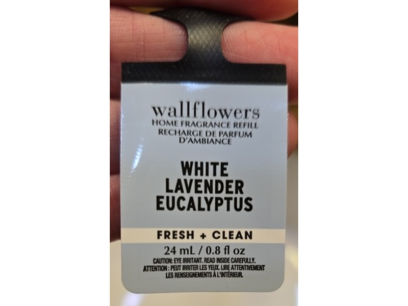 Bath & Body Works Wallflowers Home Fragrance Refill, White Lavender Eucalyptus, 0.8 fl oz/24 mL