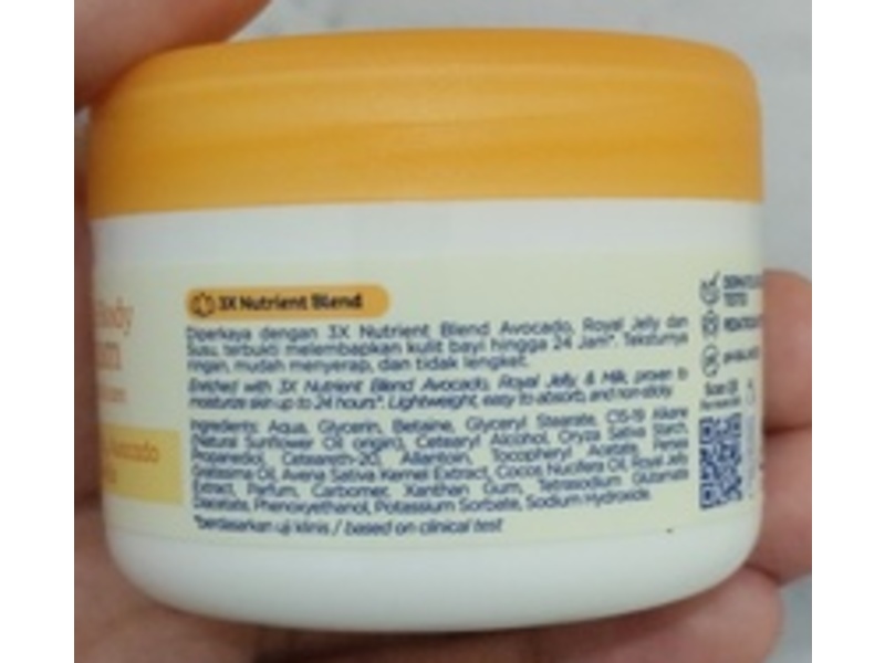 Cussons Baby Nourish & Care Face & Body Cream, Royal Jelly, Avocado & Milk, 50 g