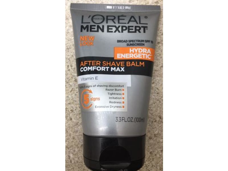 L'Oreal Paris Men Expert Hydra Energetic Comfort Max After Shave Balm, SPF 15, 3.3 fl oz/100 mL