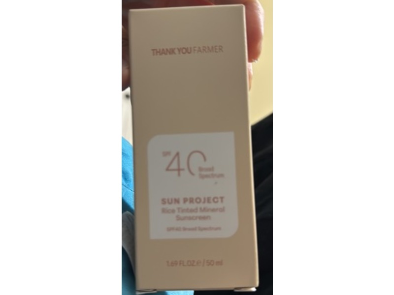 Thank You Farmer Sun Project Rice Tinted Mineral Sunscreen, SPF 40, 1.69 fl oz/50 mL