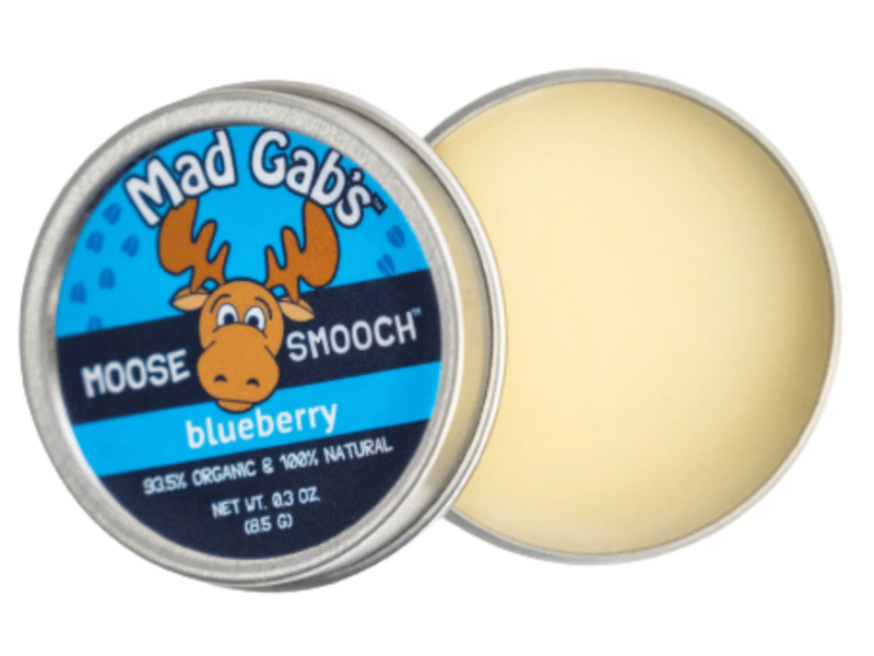 Mad Gab's Moose Smooch Lip Balm, Blueberry, 0.3 oz/8.5 g