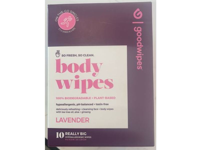 Good Wipes Body Wipes, Lavender, 10 Wipes