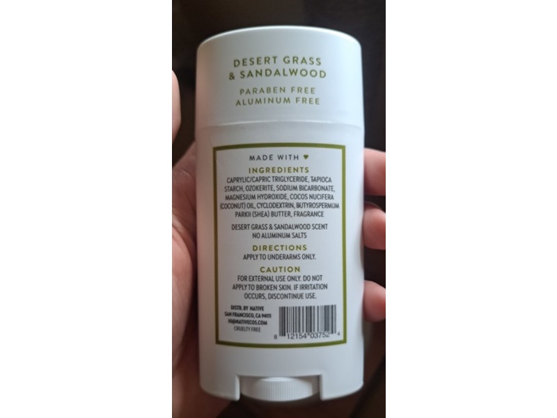 Native Deodorant, Desert Grass & Sandalwood, 2.65 oz/75 g