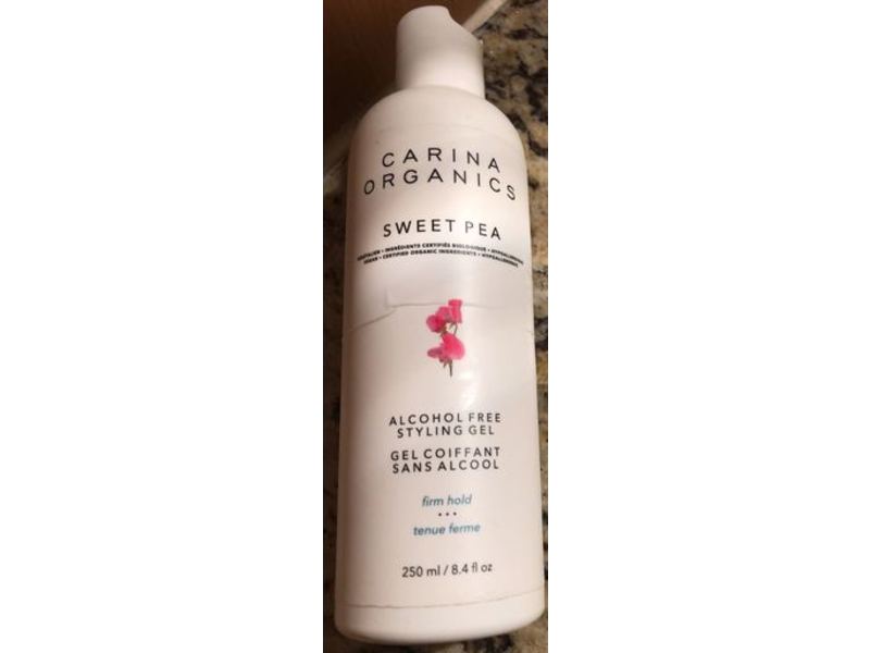 Carina Organics Alcohol Free Styling Gel, Sweet Pea, Firm Hold, 8.4 fl oz/250 mL