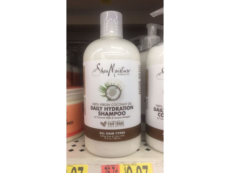 SheaMoisture 100% Virgin Coconut Oil Daily Hydration Shampoo, 13 fl oz