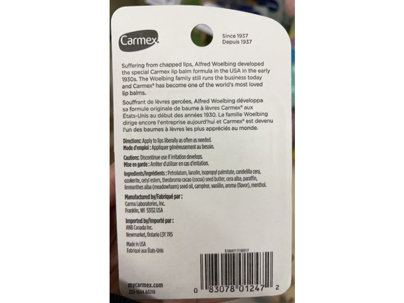 Carmex Classic Lip Balm, 0.15 oz/4.25 g, Pack Of 3