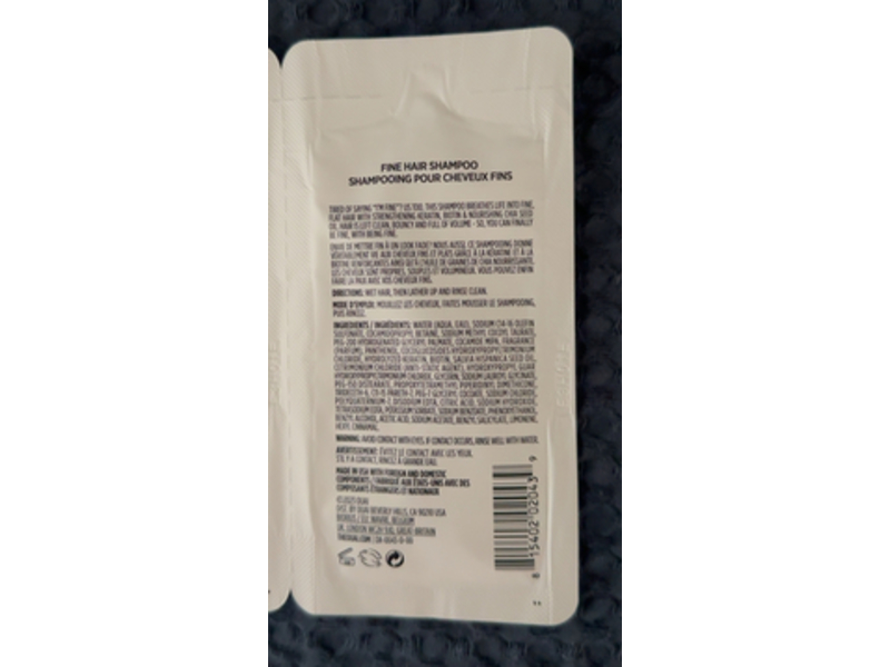 Ouai Fine Hair Shampoo, 0.34 fl oz/10 mL