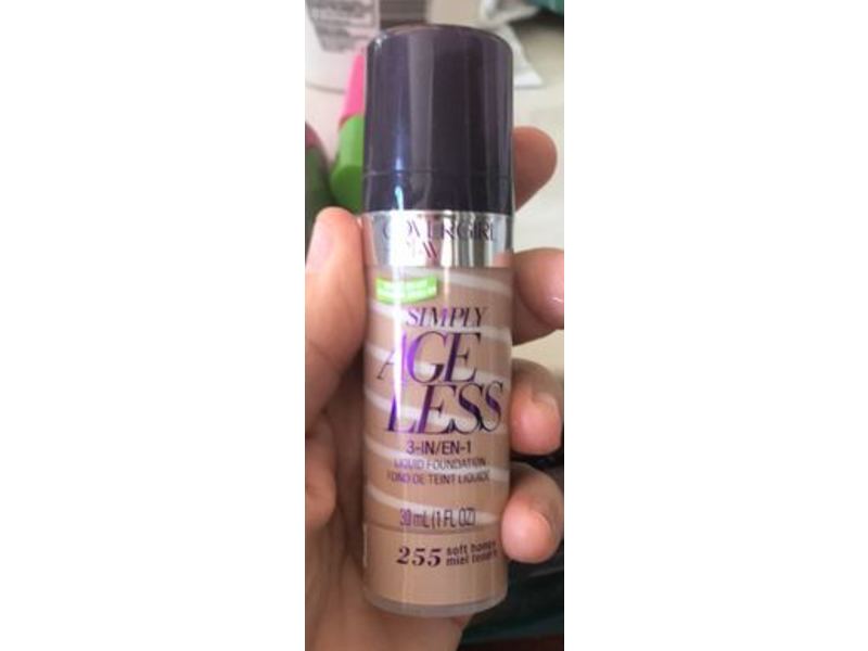 CoverGirl Olay Simply Ageless 3-In-1 Foundation, 255 Soft Honey, 1 fl oz/30 mL