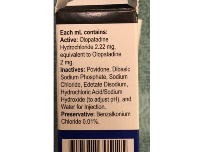 Olopatadine HcCl Ophthalmic Solution, Usp 0.2%, 2.5 mL, Akorn, (RX)