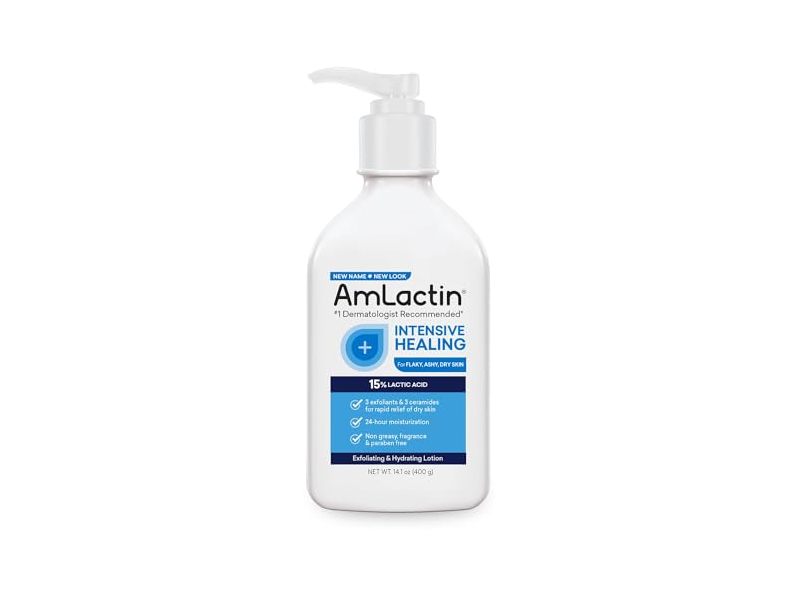 AmLactin Intensive Healing Exfoliating & Hydrating Lotion, 14.1 oz/400 g, Pack Of 2