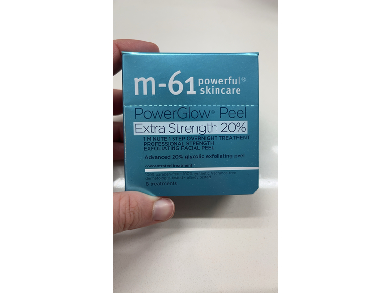 M-61 PowerGlow Exfoliating Facial Peel, Extra Strength 20%, 8 Count