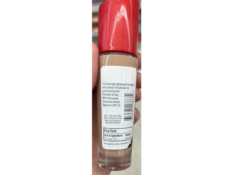 Rimmel London Lasting Finish Sunscreen Liquid Foundation, 201 Classic Beige, SPF 20, 1 fl oz/30 mL