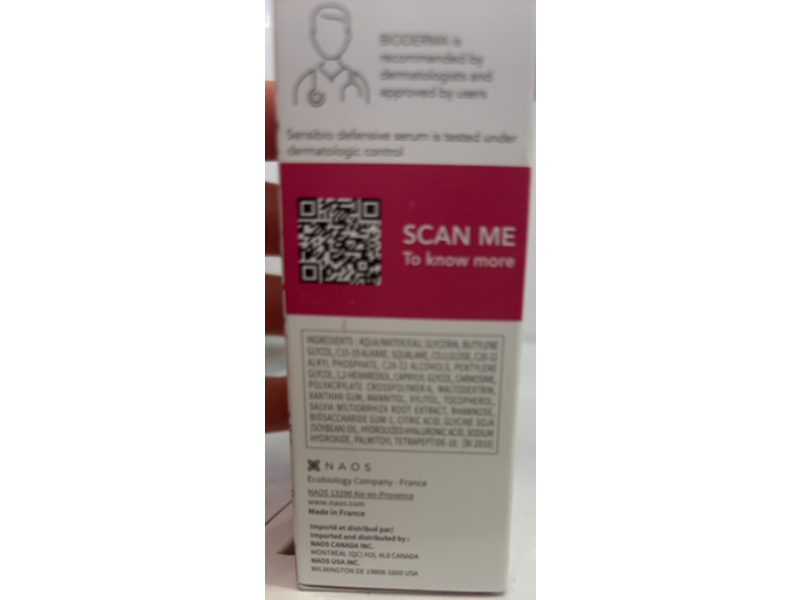 Bioderma Sensibio Defensive Serum, Hyaluronic Acid + Antioxidant Complex, 1 fl oz/30 mL