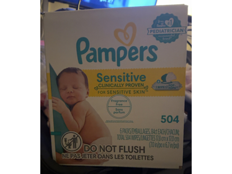 Pampers Sensitive Wipes, 504 Count