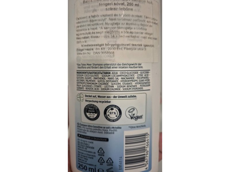 dm Balea Med Ultra Sensitive Totes Meer Shampoo, 250 mL