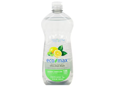 Eco-Max Ultra Dish Wash Liquid, Natural Lemon Lime, 25 fl oz/740 mL