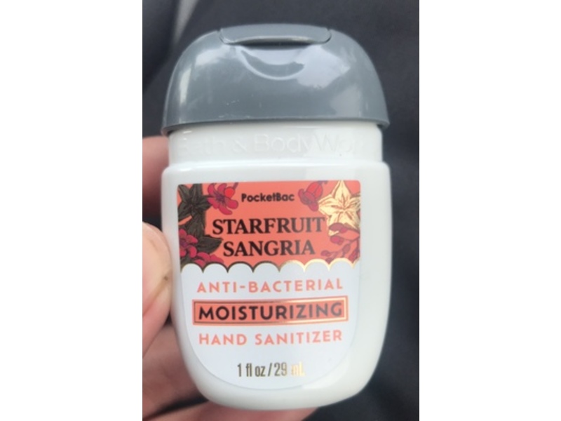 Bath & Body Works Moisturizing Hand Sanitizer, Starfruit Sangria, 1 fl oz/29 mL
