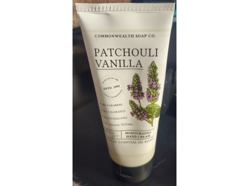 Commonwealth Soap Co Moisturizing Hand Cream, Patchouli Vanilla, 6 oz/170 g