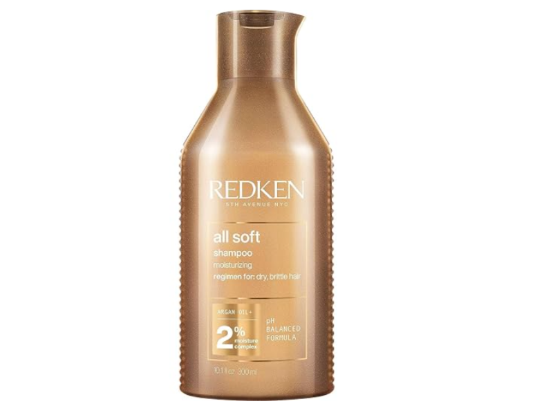 Redken All Soft Shampoo, Argan Oil+2% Moisture Complex, 10.1 fl oz/300 mL