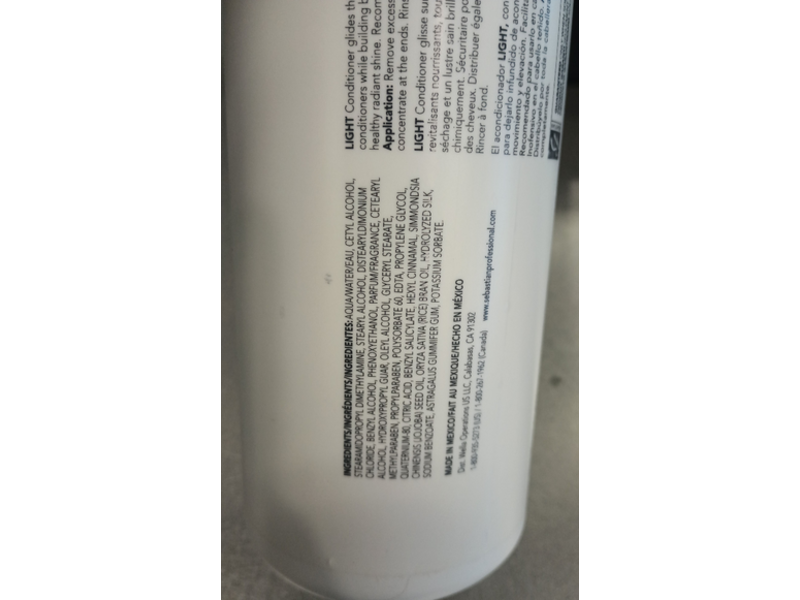 Sebastian Professional Weightless Shine Conditioner, Light, 33.8 fl oz/1 L