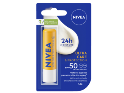 Nivea Ultra Care & Protection Lip Balm, SPF 50, 4.8 g