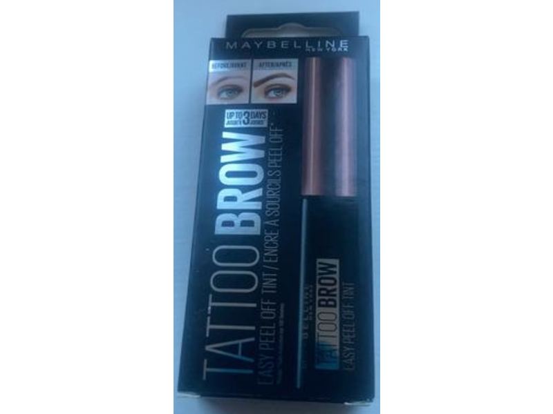 Maybelline New York Tattoo Brow Easy Peel Off, Dark Brown, 4.9 mL