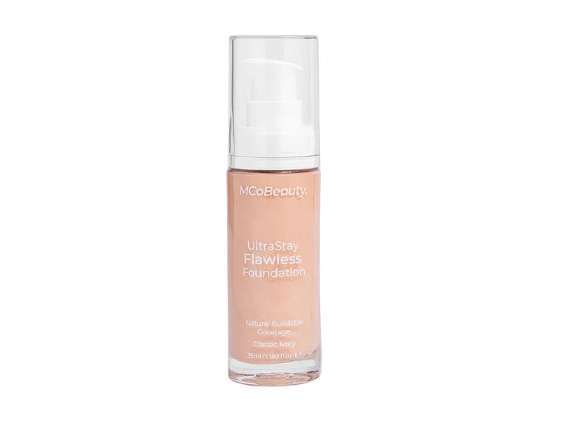 MCoBeauty UltraStay Flawless Foundation, Classic Ivory, 1.18 fl oz/35 mL