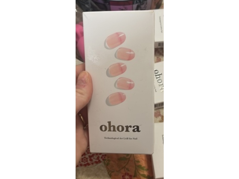 ohora Semi Cured Gel Nail Strips, N Romantic French, 2 Count