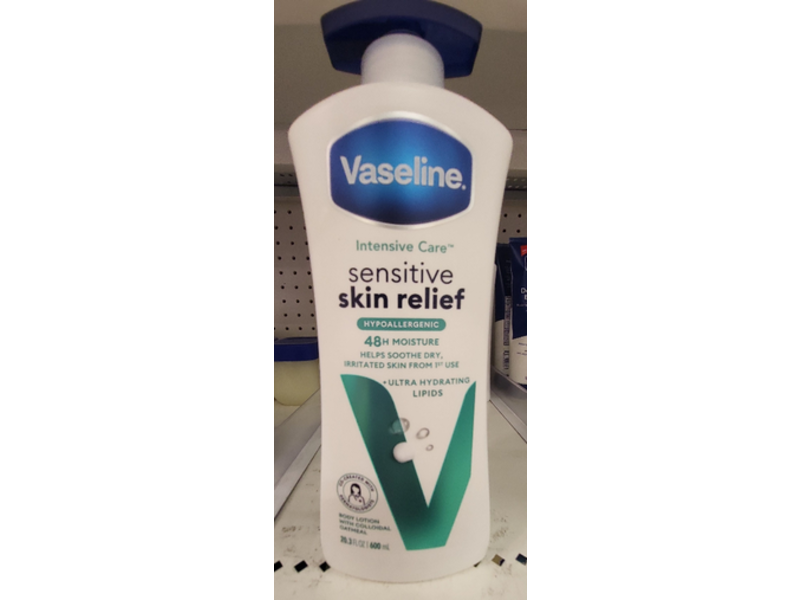 Vaseline Intensive Care Sensitive Skin Relief Body Lotion, 20.3 fl oz/600 mL