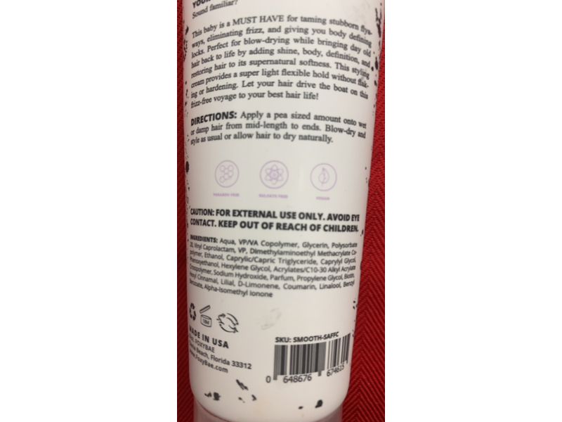 FoxyBae Smooth Sailing Anti-Frizz Finishing Cream, 5 fl oz/148 mL