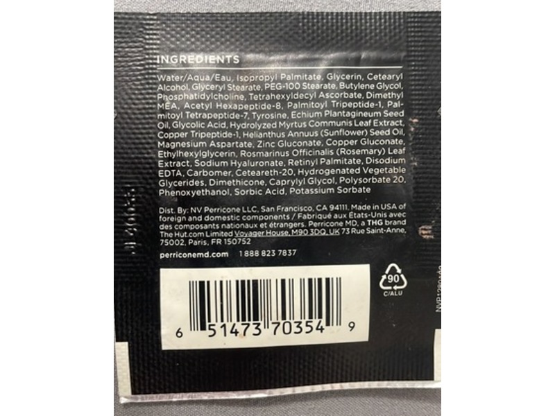 Perricone MD Cold Plasma Plus+ Advanced Serum Concentrate, 0.07 fl oz/2 mL