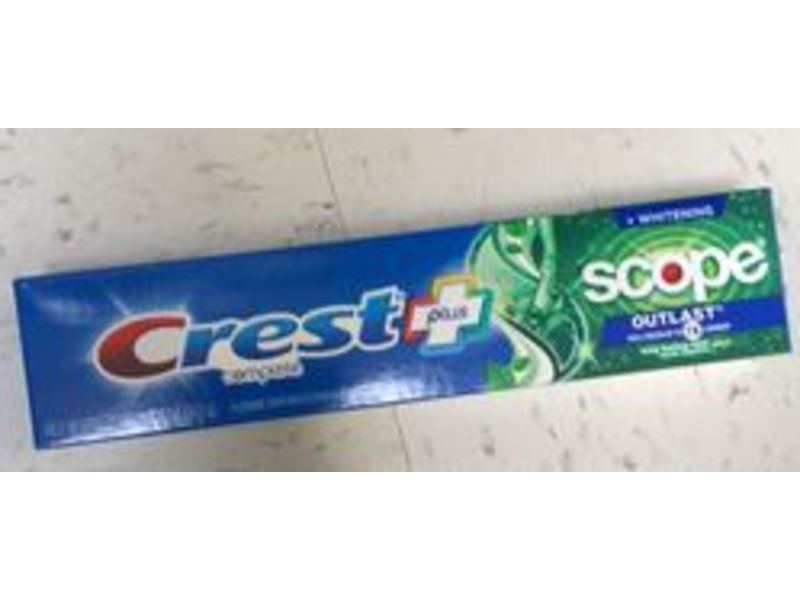 Crest Complete Plus Whitening + Scope Toothpaste, Long Lasting Mint, 5.4 oz/153 g