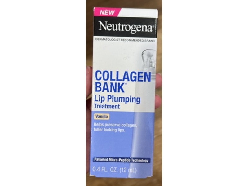Neutrogena Collagen Bank Lip Plumping Treatment, Vanilla, 0.4 fl oz/12 mL