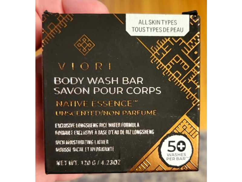 Viori Native Essence Savon Pour Bodywash Bar, 4.23 oz/120 g