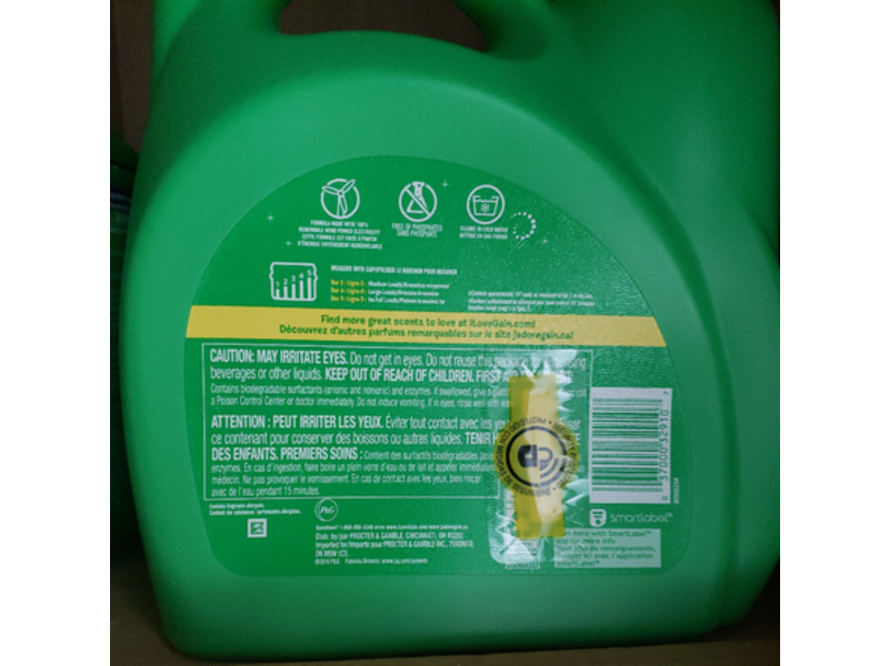 Gain + Aroma Boost Liquid Laundry Detergent, Moonlight Breeze, 165 fl oz/4.87 L