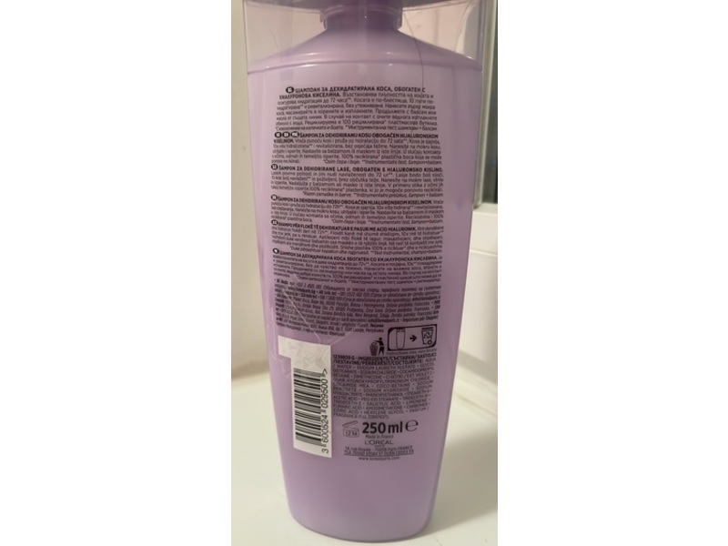 L'Oreal Paris Elseve Moisture Filling Shampoo, Hyaluronic Acid, 150 mL