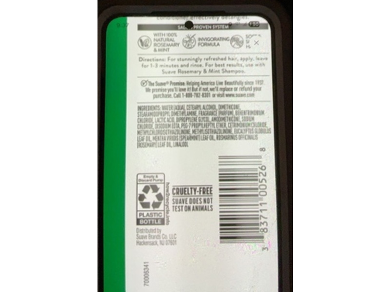 Suave Invigorating Conditioner, Rosemary & Mint, 28 fl oz/828 mL